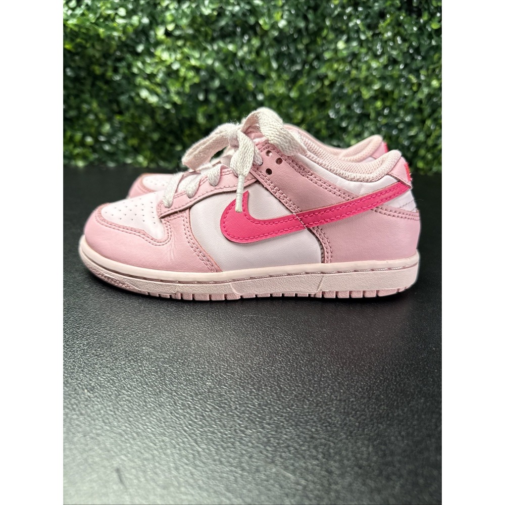 Nike Dunk Low Triple Pink PS Size 12.5C Casual Comfort Sneakers Shoes DH9756-600